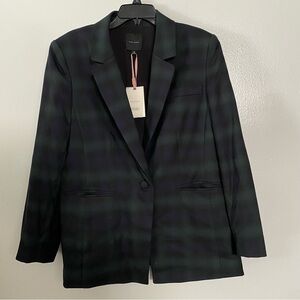 Alex Marie Carlotta Plaid Navy Tartan blazer